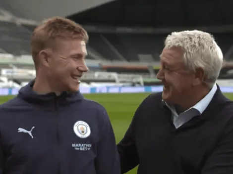 De Bruyne estaba dando una entrevista y el DT del Newcastle nos hizo llorar