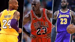 Kobe Bryant, Michael Jordan y LeBron James (Getty Images)