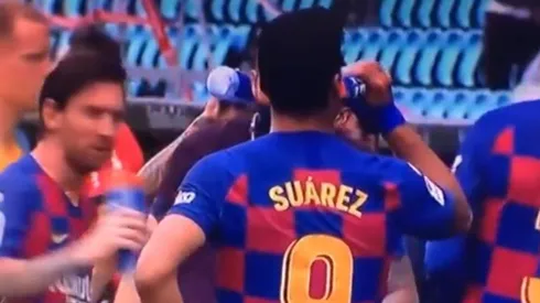 El momento captado por la televisión española.