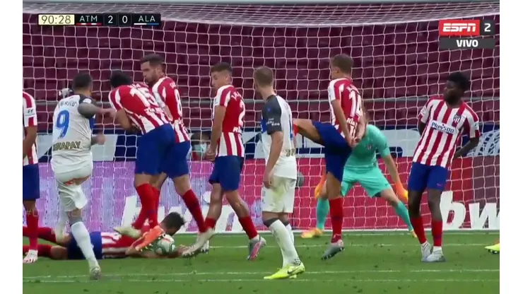 Insólito penal de Koke.