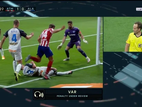 Es un escándalo: el penal que dio el árbitro y ratificó el VAR para el Atleti