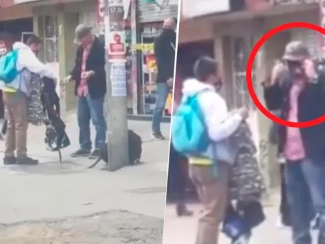 Video: hombre sale a la calle a probarse tapabocas a ver cuál le queda mejor