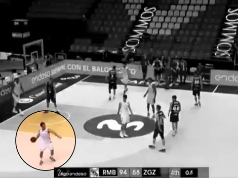 Video: el triple imposible de Campazzo con Real Madrid que no entiende nadie