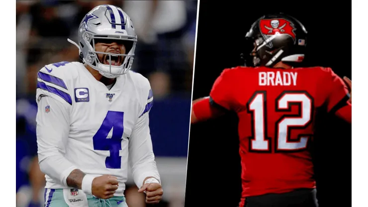 Prescott y Brady (Getty Images)