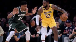 Giannis Antetokounmpo y LeBron James (Getty Images)