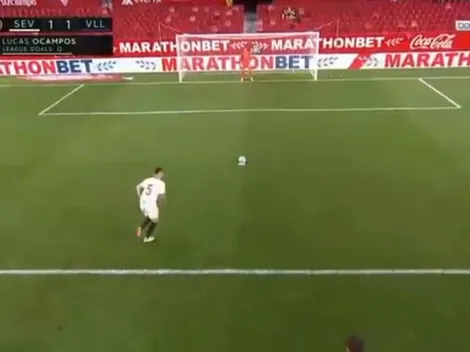 Sigue afilado: Ocampos le dio el empate a Sevilla en un momento crítico