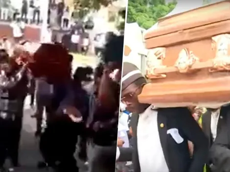 Vuelve y juega: abrieron ataúd de contagiado y bailaron como el meme