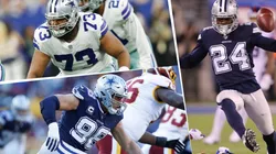 Joe Looney, Tyrone Crawford y Chidobe Awuzie (Getty Images).