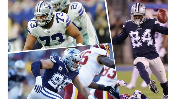 Joe Looney, Tyrone Crawford y Chidobe Awuzie (Getty Images).