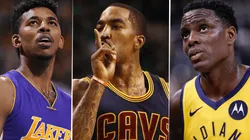 Nick Young, J.R. Smith y Darren Collison (Getty Images).