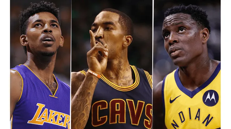 Nick Young, J.R. Smith y Darren Collison (Getty Images).