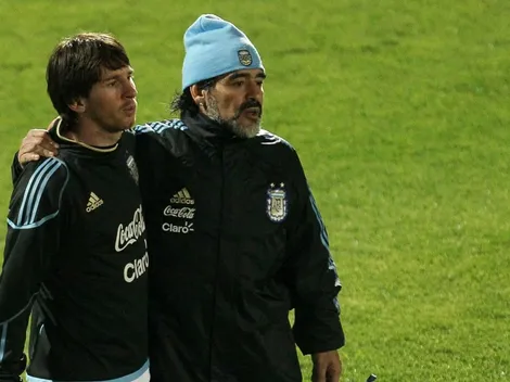 Maradona saludó a Messi ¡1 minuto antes! de que termine su cumpleaños