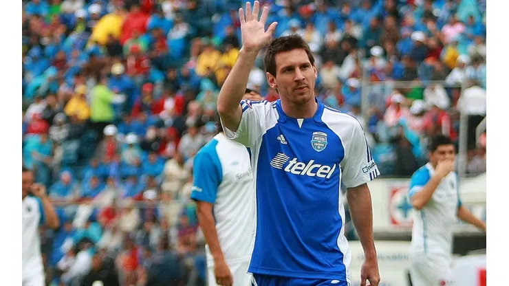 Lionel Messi disputó un partido de beneficencia en el Estadio Azul, en 2011. Foto: JamMedia