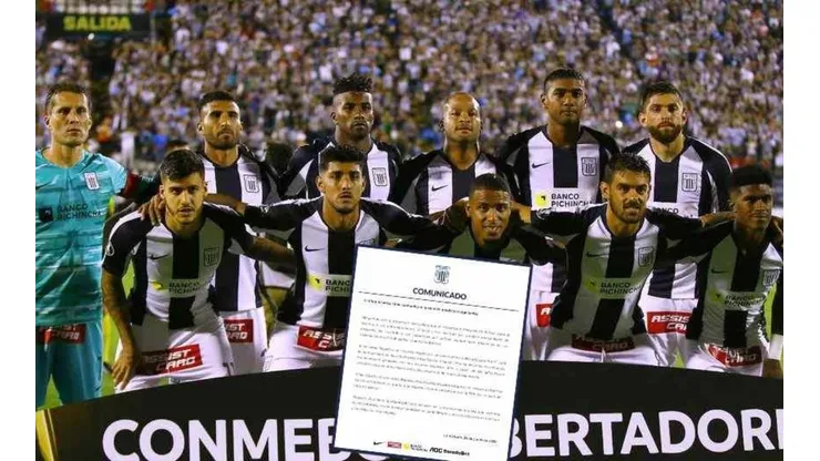 Alianza Lima emitió el comunicado este martes en horas de la noche.