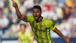 Luis Javier Suárez, delantero colombiano goleador del Real Zaragoza en España.