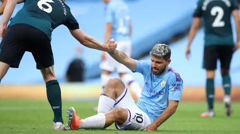 Foto de Sergio Agüero, jugador de manchester City.