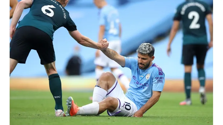 Foto de Sergio Agüero, jugador de manchester City.