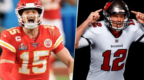 Patrick Mahomes y Tom Brady (Getty Images).