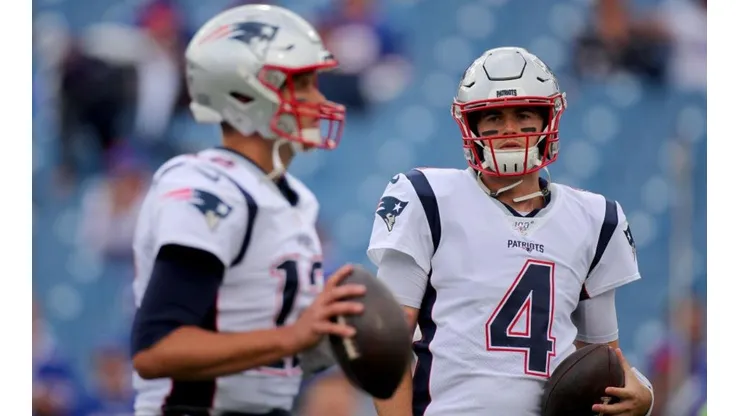 Tom Brady y Jarrett Stidham (Getty Images).