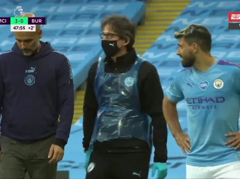 Se encendieron las alarmas en el City: a Agüero le hicieron penal pero lo sacaron de la cancha