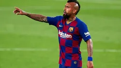 Arturo Vidal con la camiseta de Barcelona.