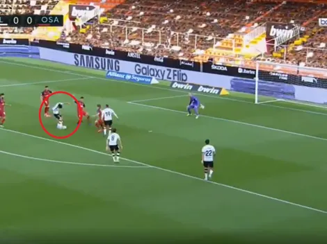 Guedes, del Valencia, se vistió de Messi y nos regaló el gol del año