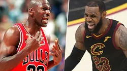 Michael Jordan y LeBron James (Getty Images).