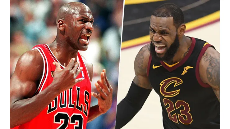 Michael Jordan y LeBron James (Getty Images).