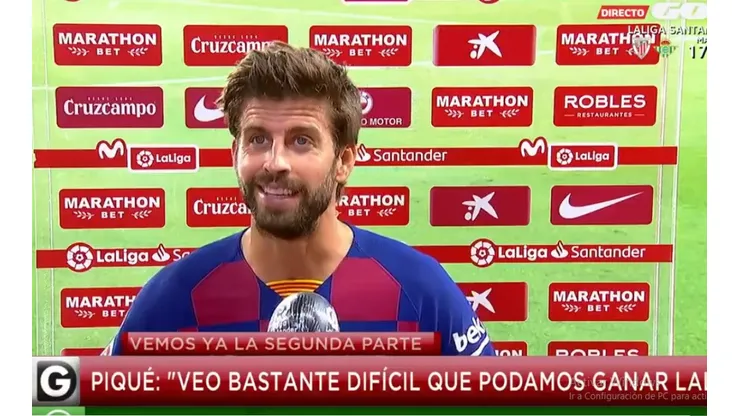 El palo de Piqué ahora que Barcelona no depende de sí mismo