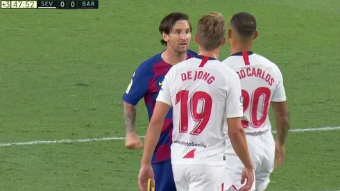 La dura reacción de Lionel Messi.