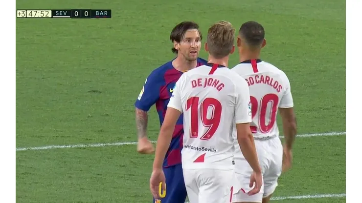 La dura reacción de Lionel Messi.