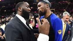 Kendrick Perkins y Kevin Durant (Getty Images)