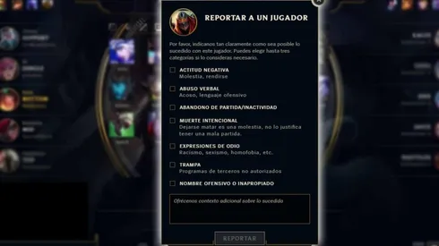 Riot anuncia la llegada de los reportes y muteos en la Selección de Campeones de League of Legends