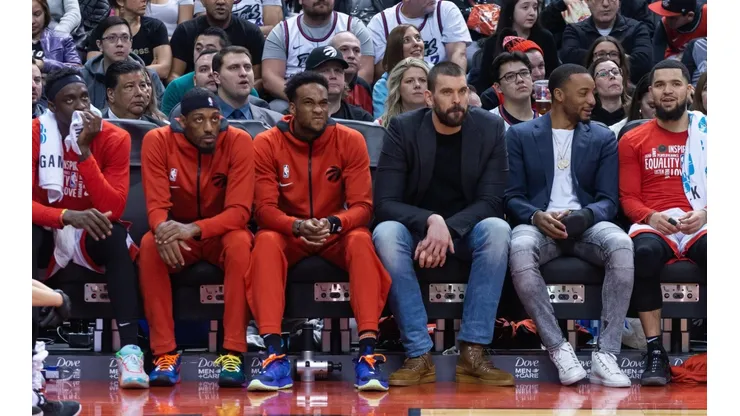 Toronto Raptos en un juego NBA (Getty)