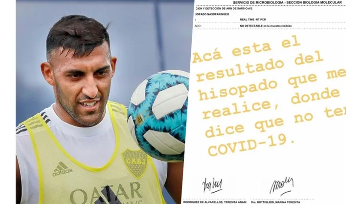 El descargo de Wanchope en Instagram: "Acá está el resultado del hisopado"