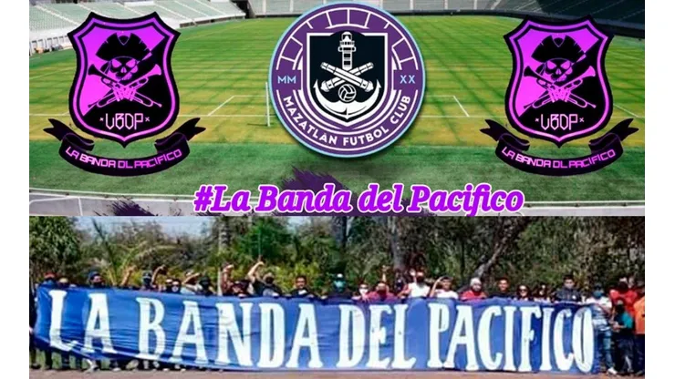 La Banda del Pacífico es la primera barra de Mazatlán FC. Fotos: @Talentofutbole2 / @labanda_banda