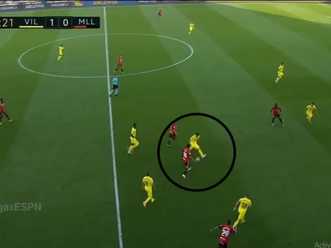 Mucha clase: Kubo no tenía salida e inventó un pase de caño