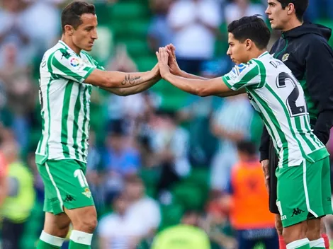 Guardado y Lainez, partícipes en el empate del Betis