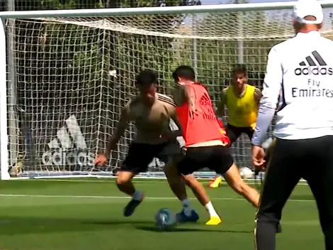Rendirse jamás: exhibición de James en el primer entrenamiento de la semana