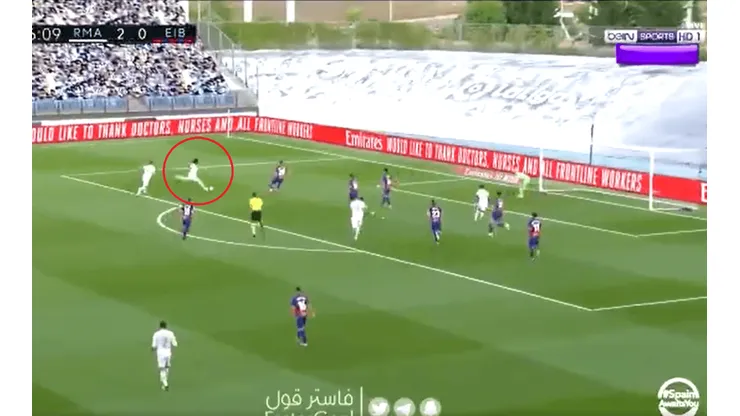 Marcelo la agarró de afuera del área y clavó el 3-0 del Real Madrid ante Eibar