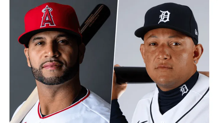 Albert Pujols y Miguel Cabrera. Foto: Getty Images.