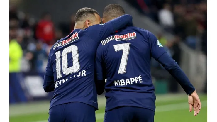 Neymar y Kylian Mbappé, juntos.
