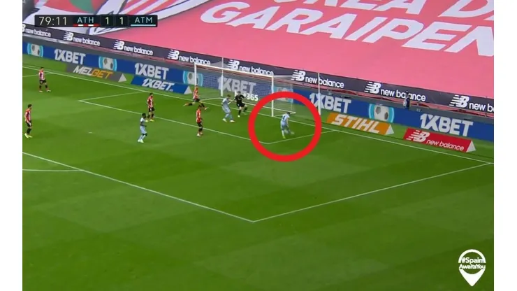 El gol que botó Santiago Arias contra el Athletic Club de Bilbao.