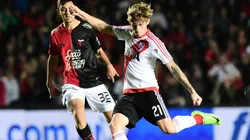 Iván Rossi en un encuentro de River contra Colón.