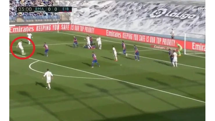 Desde ahí le pegó Kroos de primera.