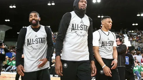 Kyrie Irving, Kevin Durant y Russell Westbrook.