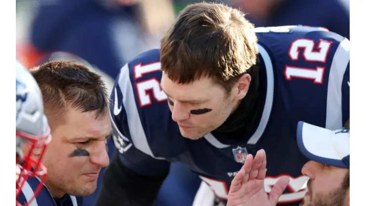 Rob Gronkowski y Tom Brady. Foto: Getty Images.