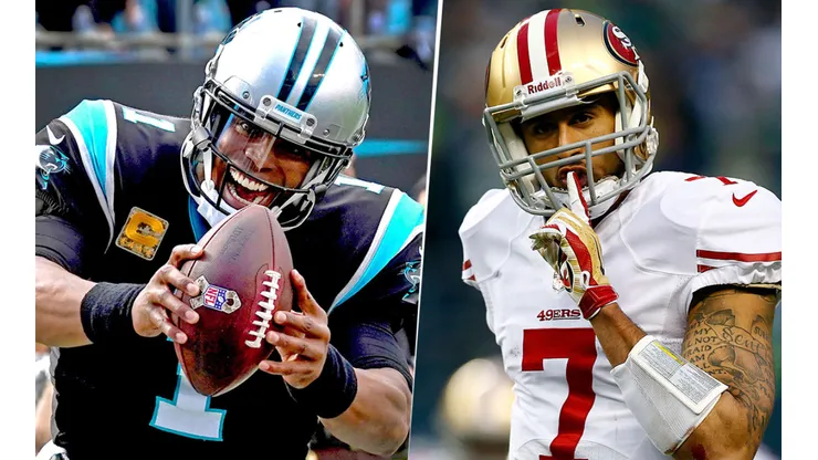 Cam Newton y Colin Kaepernick. Foto: Getty Images.