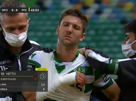 ¡Qué dolor! Vietto cayó muy mal y se fue del campo de juego todo roto