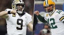 Drew Brees y Aaron Rodgers. Foto: Getty Images.